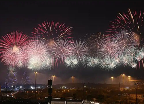 河间市焰火晚会